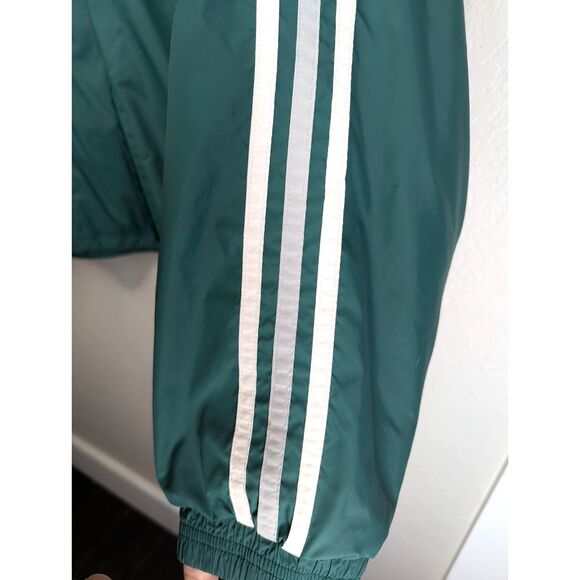 Vintage Adidas Y2K Track Jacket Sz XL Green White Stripes Blokecore - Picture 11 of 13